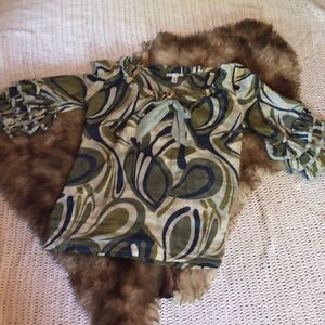 Trinity cotton & silk top sz M